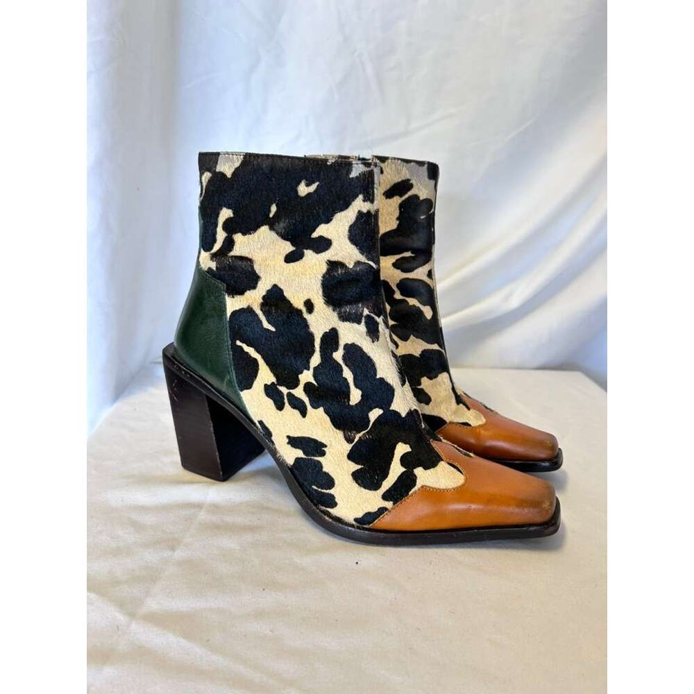 Jeffrey Campbell Pony hair Animal Print Leather Boots Size 6 - Picture 4 of 13